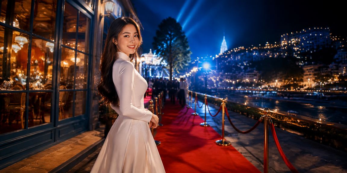 Người chơi theo dõi kết quả cá cược bóng rổ tại Đà Lạt với trang phục áo dài truyền thống